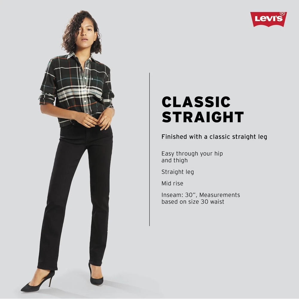 Levi’s Classic Straight Leg Jeans Black Like New